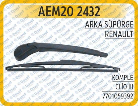 AEM 202432 Arka Silecek Supurgesi Komple Renault Clio Iii